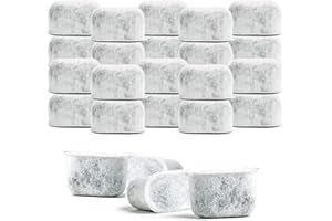 Breville 24-Pack Replacement Charcoal Water Filters - Premium Activated Charcoal Filters For Coffee Makers and Espresso Machi