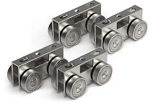 Hi Flame 4 Wheel Light Duty Trolley Assembly Roller Trolley Easy Bolt Installation for use with 1-5/8" Wide and All 1-5/8" or Taller Strut Channel (4)