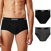 5Mayi Mens Underwear Briefs for Men Viscose Underwear Comfortable Midrise with Open Fly Black Grey