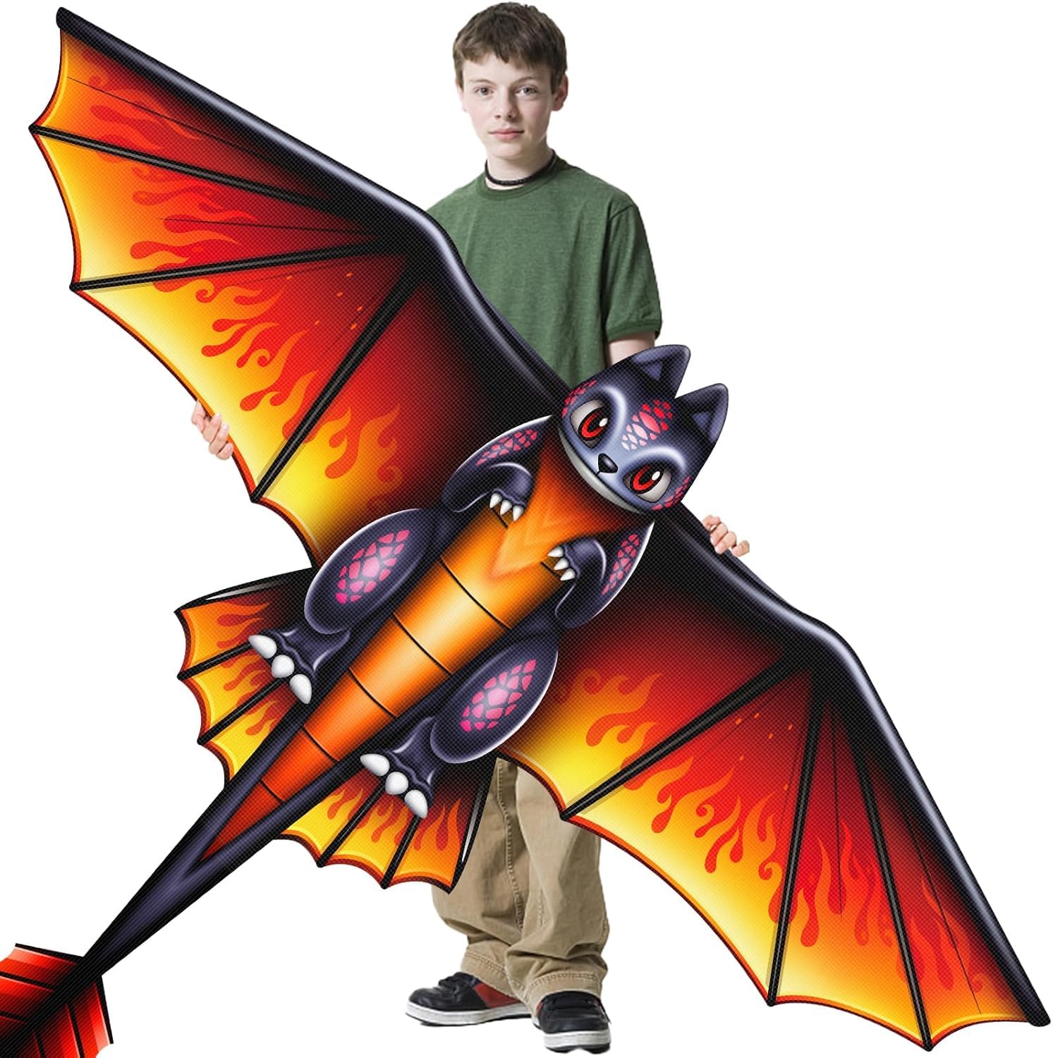 Dragon Kite for Kids Ages 4-8, Easy to Fly Large Kites for Children Adults Beginners with 328FT String/Handle/Bag, Great for Beach Trip Park Family Activities Garden Outdoor Games Birthday Gifts, Red