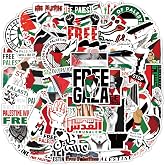 100PCS Colorful Free Palestine Stickers Freedom Waterproof Palestine Stickers Vinyl Decals Stickers for Teens Water Bottle Computer Bumper Pad Phone