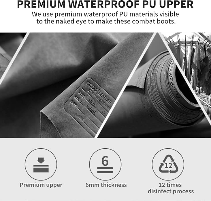 ZGR Womens Combat Waterproof Booties