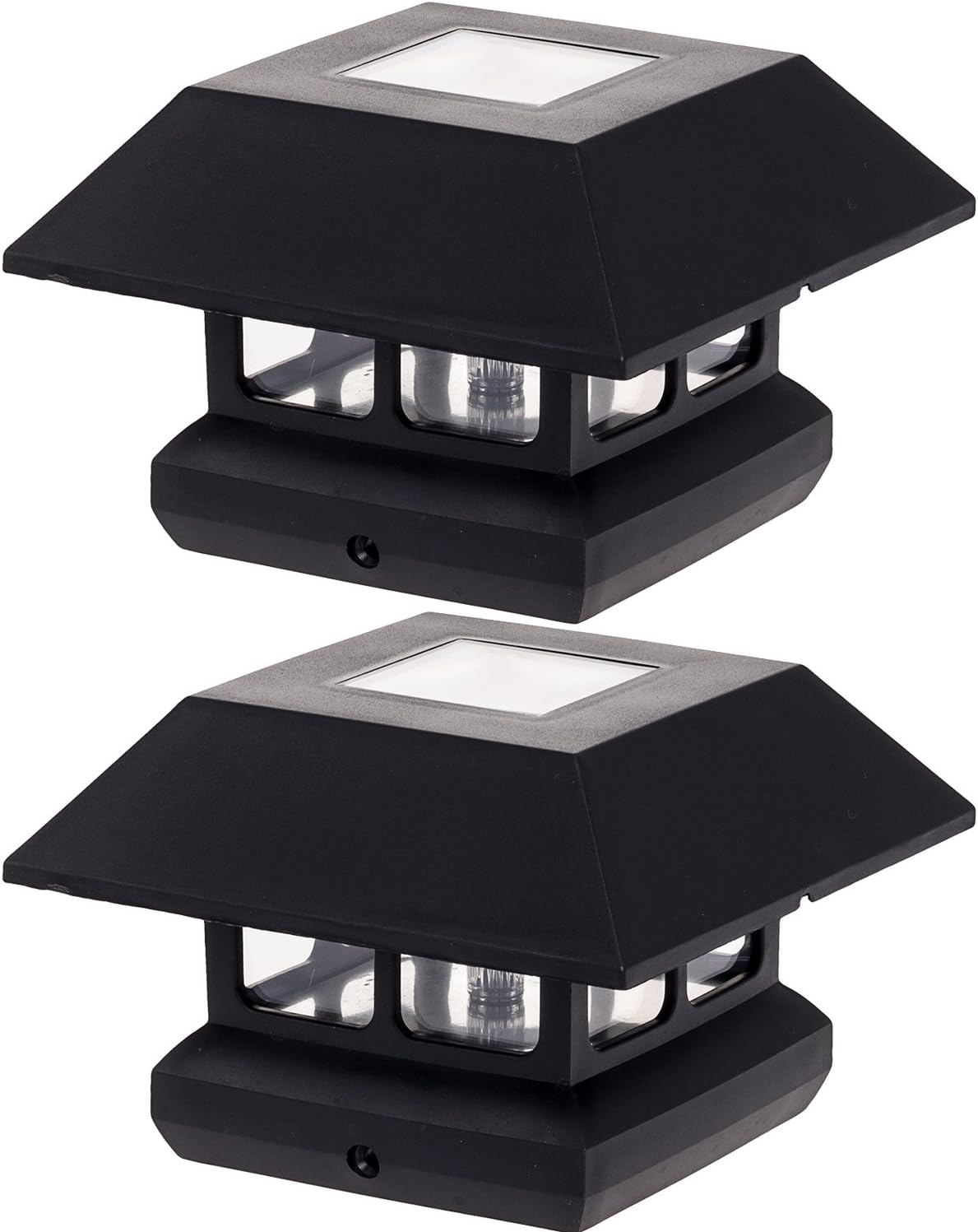 veranda 4x4 solar post cap black
