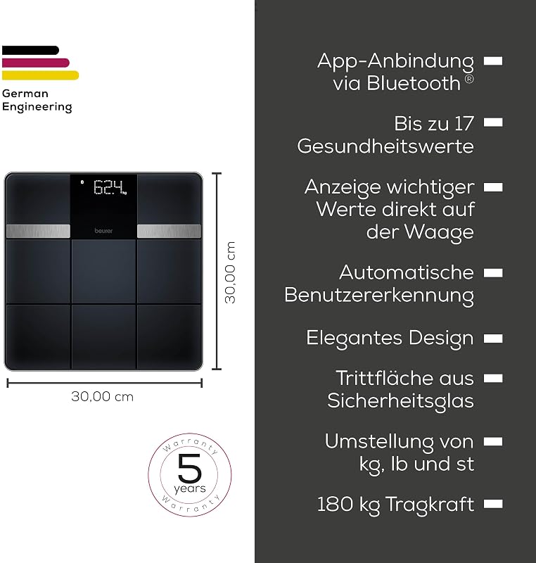 BF 450 Körperfettwaage mit App-Anbindung via Bluetooth