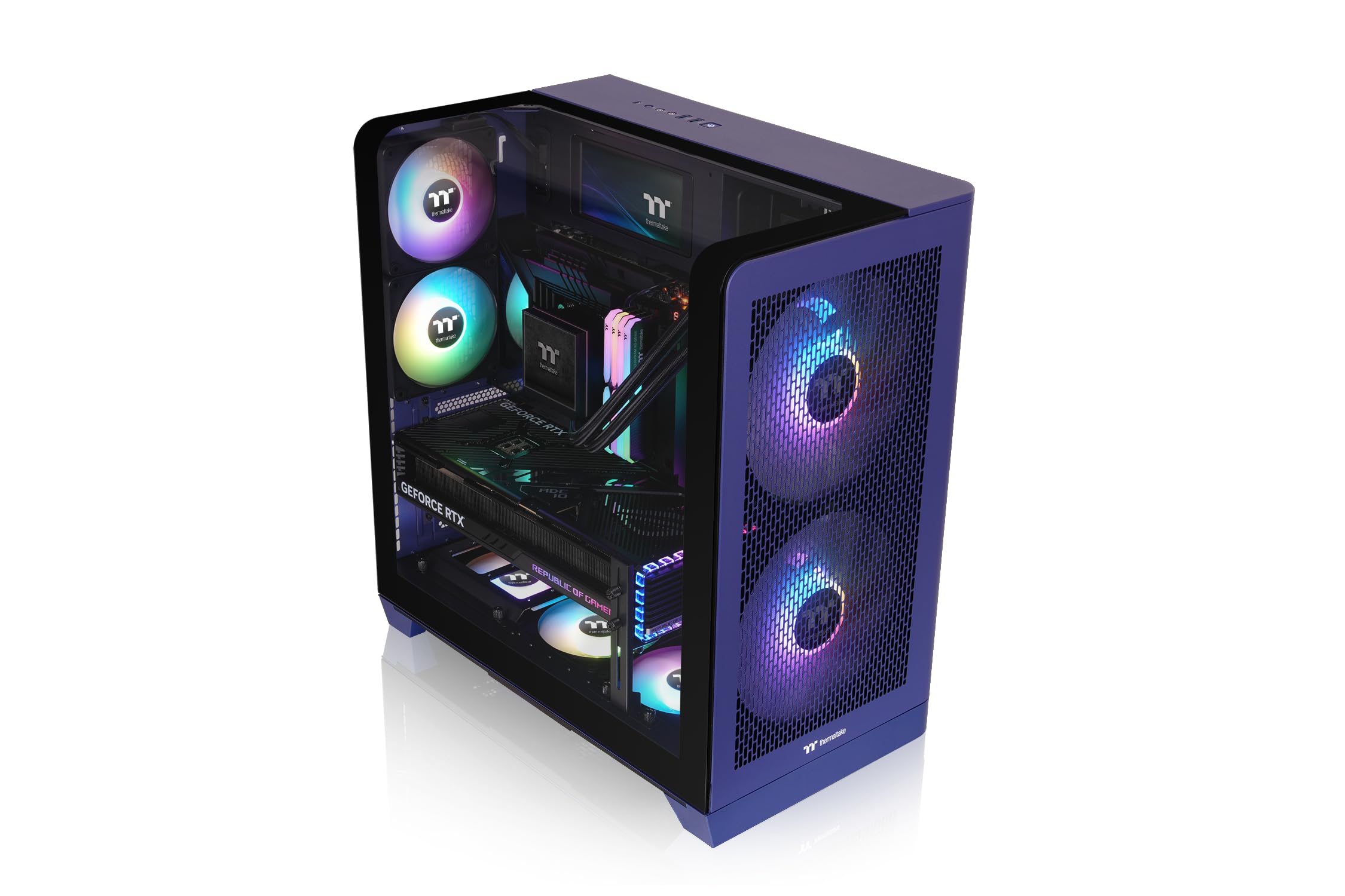 Thermaltake View 390 Air | ATX Midi-Tower | Curved Tempered Glass Showcase | Hidden-Connector Support | Airflow | leises Gaming Case | Future Dusk 6