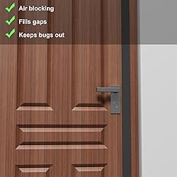 Elvone T-Shaped Door Draft Stopper, 1.97 in x 20 Ft
