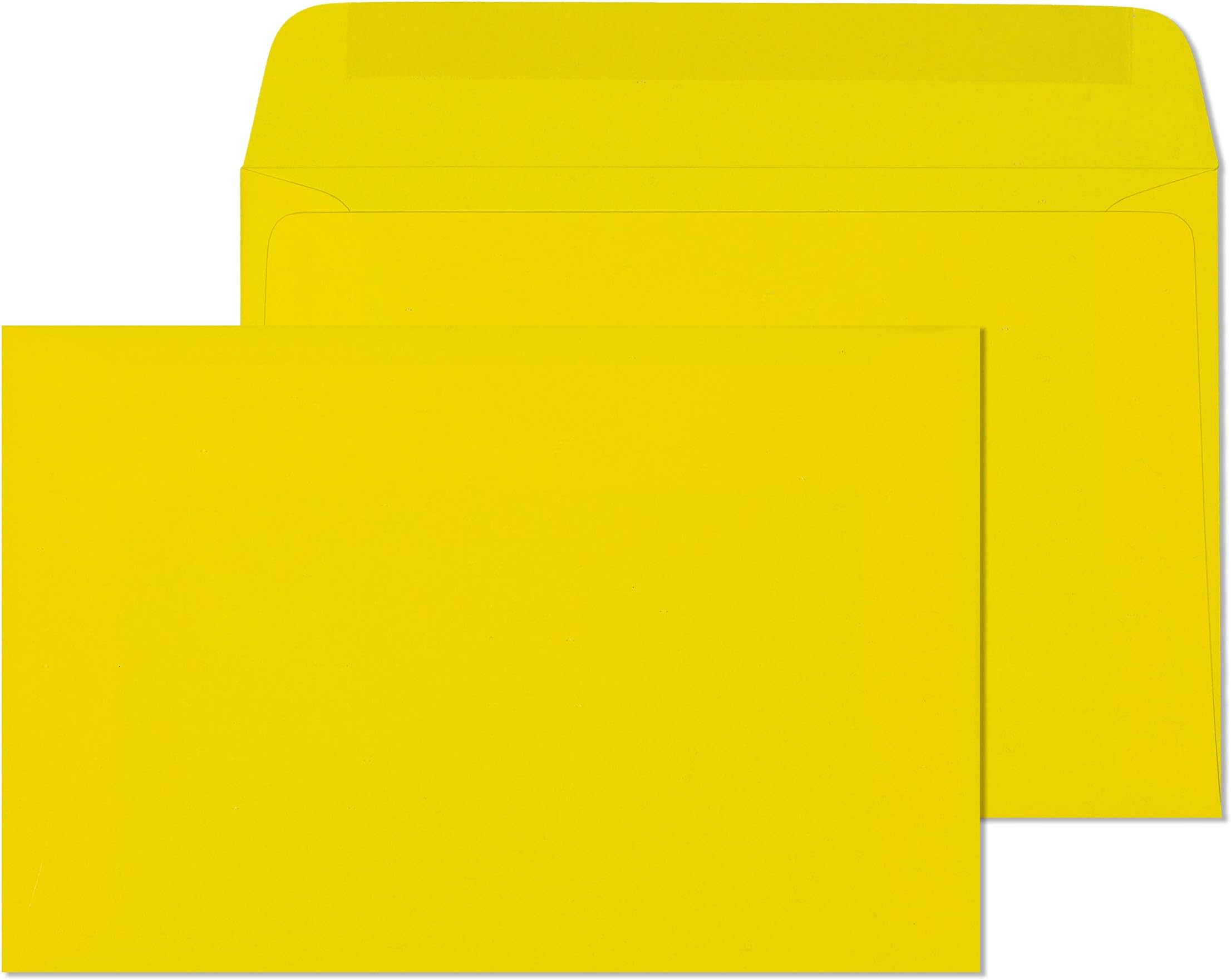 Envelopes 6x9 Color Yellow-Open Side Booklet Envelope for Stationary, Greeting Card, Mailing with 1 Stamp -,6" x 9" Size 25 Count