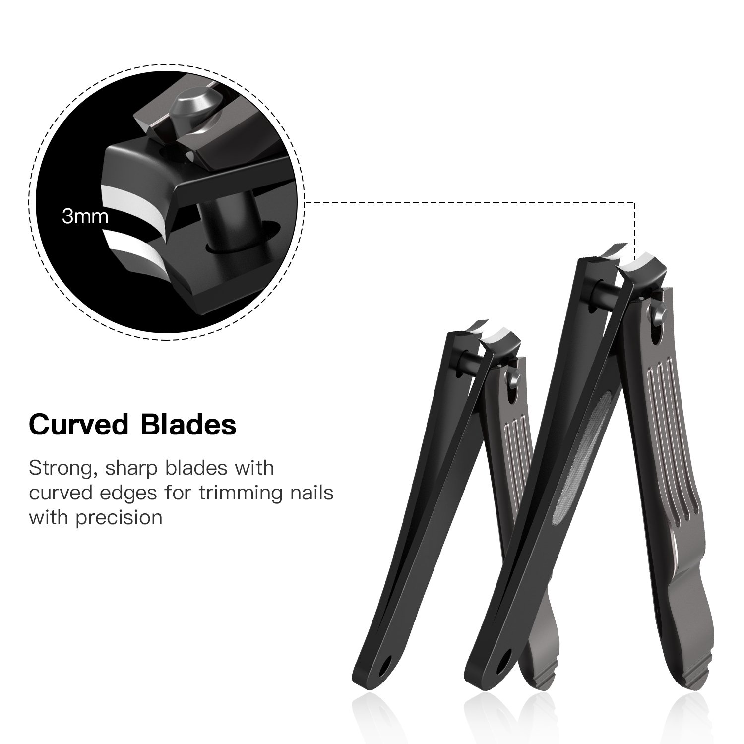 BESTOPE Nail Clippers, professional Stainless Steel Fingernail