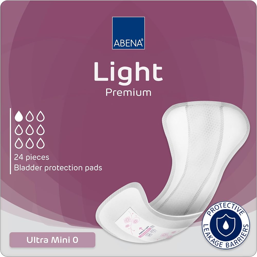 ABENA Light Ultra Mini 0 Pantyliners 24 Pack 100ml Absorbency Women