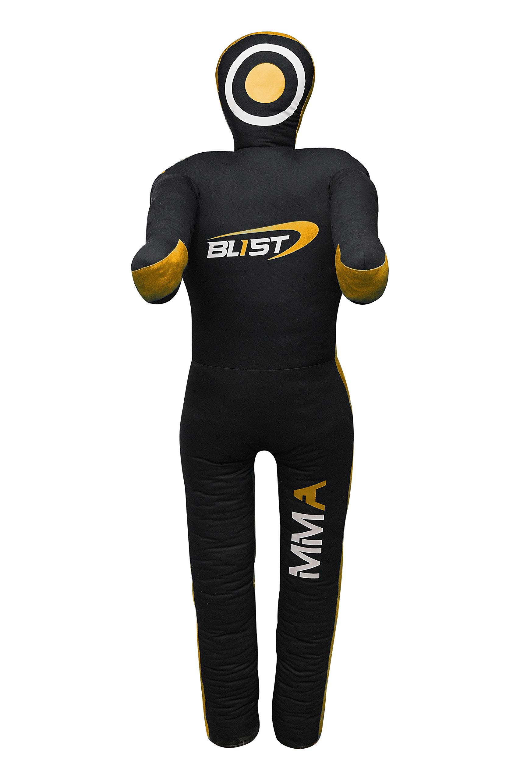 Grappling dummy for wrestling, judo, boxing, bjj throwing, standing position Canvas (UNFILLED) (47" (Inches), Black Yellow)