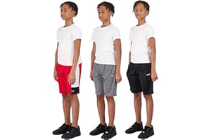 Hind Boys Shorts for Kids 3-Pack Basketball Shorts for Boys Basketball and Sports