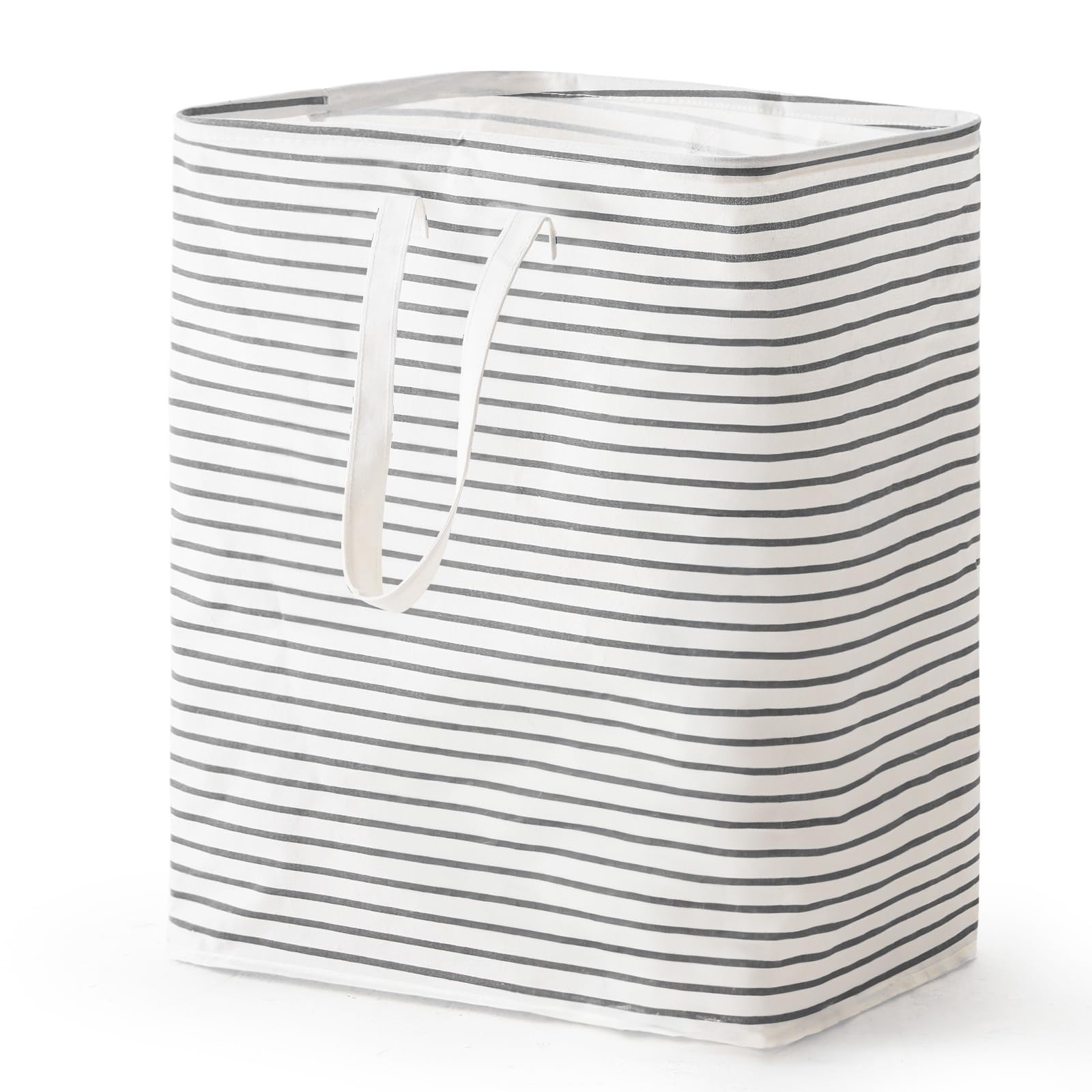 Photo 1 of 100L Freestanding Laundry Hamper, Collapsible Waterproof Clothes Basket with Easy Carry Long Handle, Washing Bag for Clothes, Toys (1 Pack, Grey)