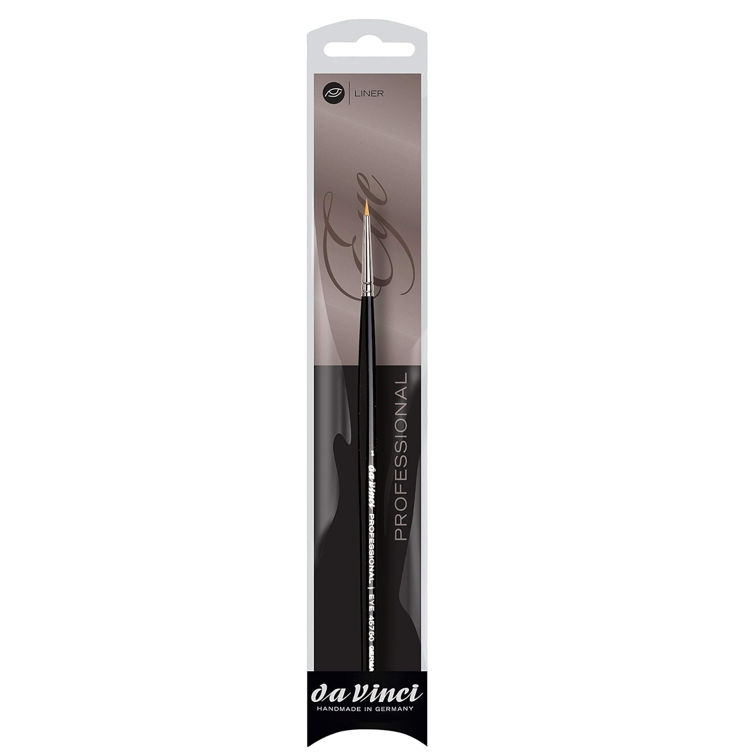 da Vinci Cosmetics Professional Series 45750 - Eyeliner Brush, Pointed Round, Fine Synthetic Fibers - For precise application of Kohl Kajal, humid powder, liquid eyeliner and gel eyeliner: Beauty