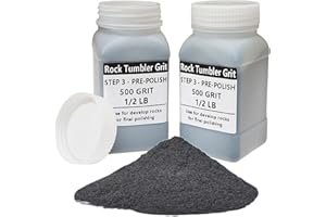 HSHTTKL 16 Ounces Rock Tumbler Pre-Polish Grit(500#) for Step 3 Tumbling Stones, Compatible with Any Brand Tumbler Stone Polisher,Rock Polisher,Tumbler Media Grit,Rock Polishing Grit Media