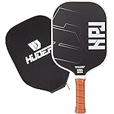 HUDEF USAPA Pickleball Paddles Set: Graphite & Fiberglass Honeycomb Core, 4 Outdoor Balls, PU Leather Carry Bag