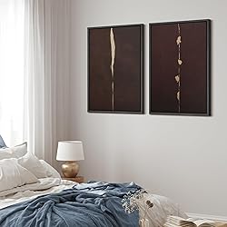 MUDECOR Framed Canvas Print Wall Art Set Gold Line