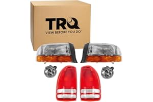 TRQ Lighting Kit Driver & Passenger Side Compatible with 2001-2004 Dodge Dakota CH2502122 CH2503122 CH2592113 CH2800126 CH2801126