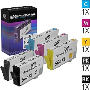 Speedy Inks Remanufactured Ink Cartridge Replacement for HP 564XL High-Yield (1 Black, 1 Photo Black, 1 Cyan, 1 Yellow, 1 Magenta, 5-Pack)