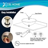 Xcel Home Brushed Gold Unslotted Click Clack Basin Waste | Round Brass Pop Up view 4