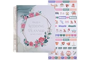 CHSEEO Wedding Planner Book and Organizer for Bride, 88 Pages Wedding Planning Binder & 2 Pages of Stickers, Engagement Uniqu