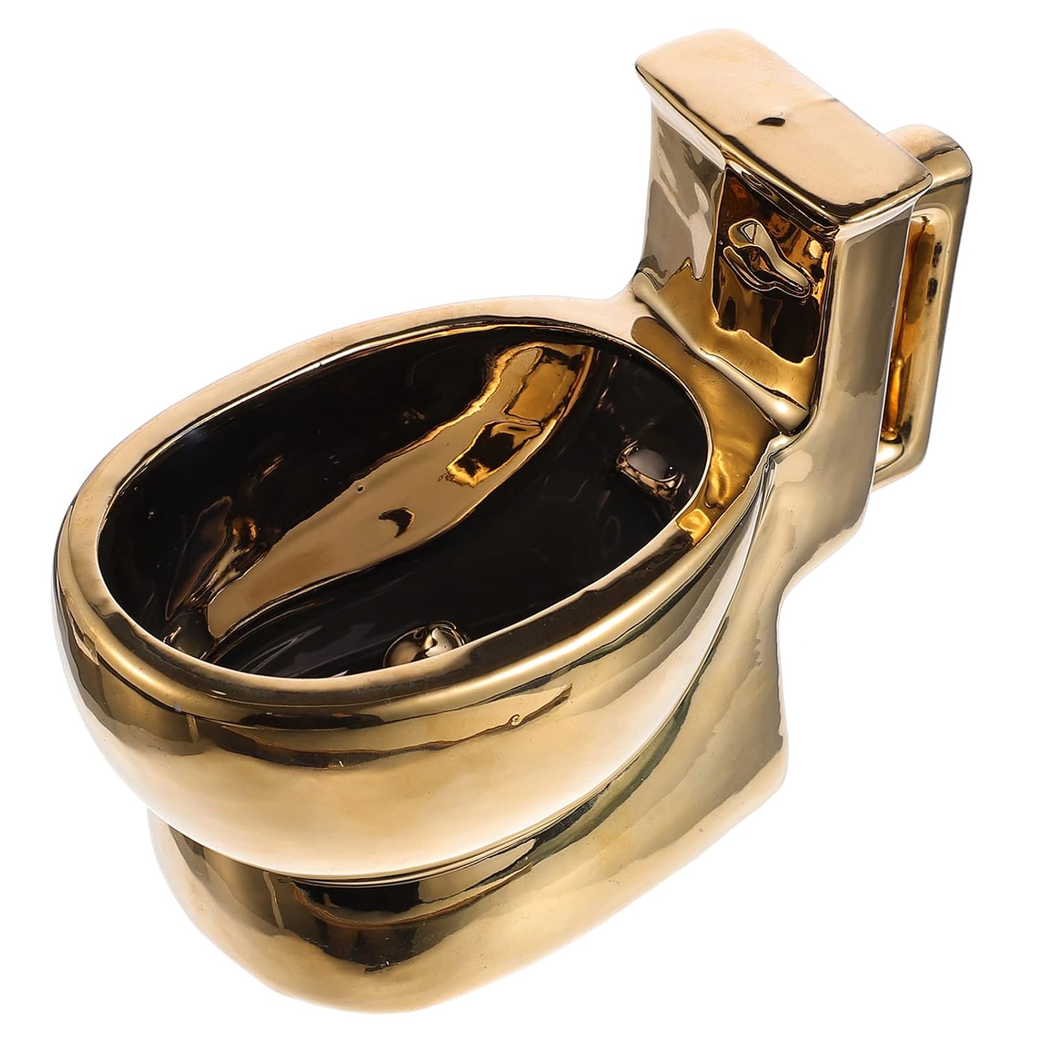 Buy Toyvian Golden Toilet Mug Ceramic Toilet Cup Tea Beverage Cup