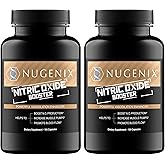 Nugenix Nitric Oxide Booster Supplement - Nitric Oxide Flow, L-Arginine, L-Citrulline, Pine Bark Extract - Vasodilator - 200 Count