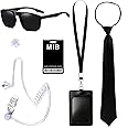 Horolam 6PCS MIB Agent Costume Accessories, Secret Service Costume Set Spy Costume Accessories for Men Women Kids for Cosplay