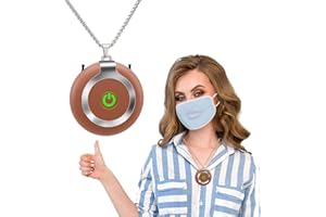 OVICISK Necklace Air Purifier, Personal Air Purifier, USB Rechargeable Travel Size Air Purifier, Portable Wearable Air Purifier for Home, Kids, Adults, Office, Smell-Brown