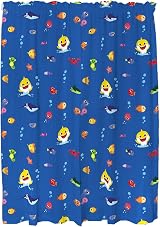 Franco Baby Shark Kids Room Curtains 82 x 63 in Blue Microfiber 2 Panels view 6