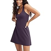 ODODOS Women's Cloud Feeling Racerback Tennis Dress with Separate Shorts and Built in Bra Mini Tank Dress