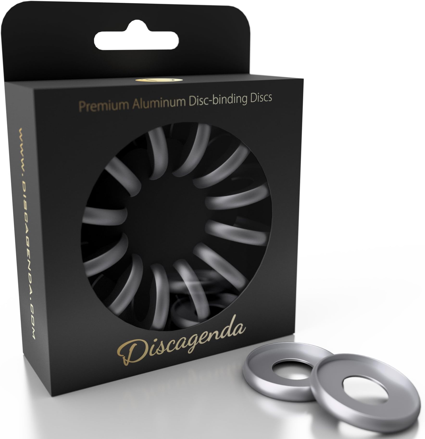 Discagenda Aluminum Disc-Binding Discs (Silver, 33mm 1.3in Set of 12)