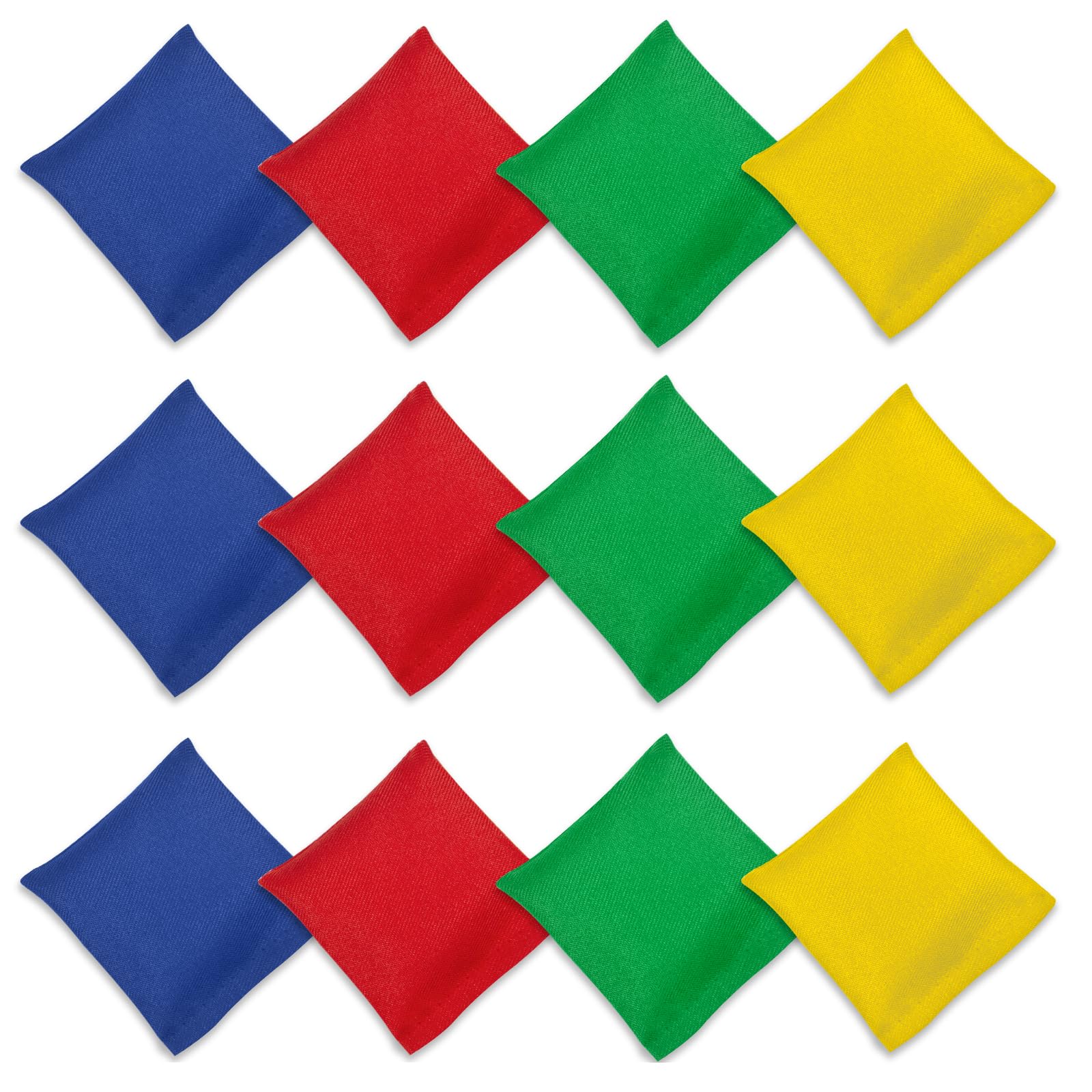 Flintronic 12 Pieces Bean Bags, Colorful Bean Bags, Mini Cornhole for Fun Sports Outdoor Family Games Kids Toys Hand Toss Games Boys Girls Party Games, 10 * 10cm