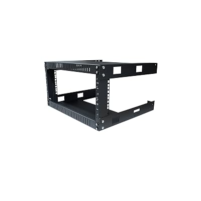 Kenuco 4U Wall Mount Open Frame Steel Network Equipment Rack 17.75 Inch Deep