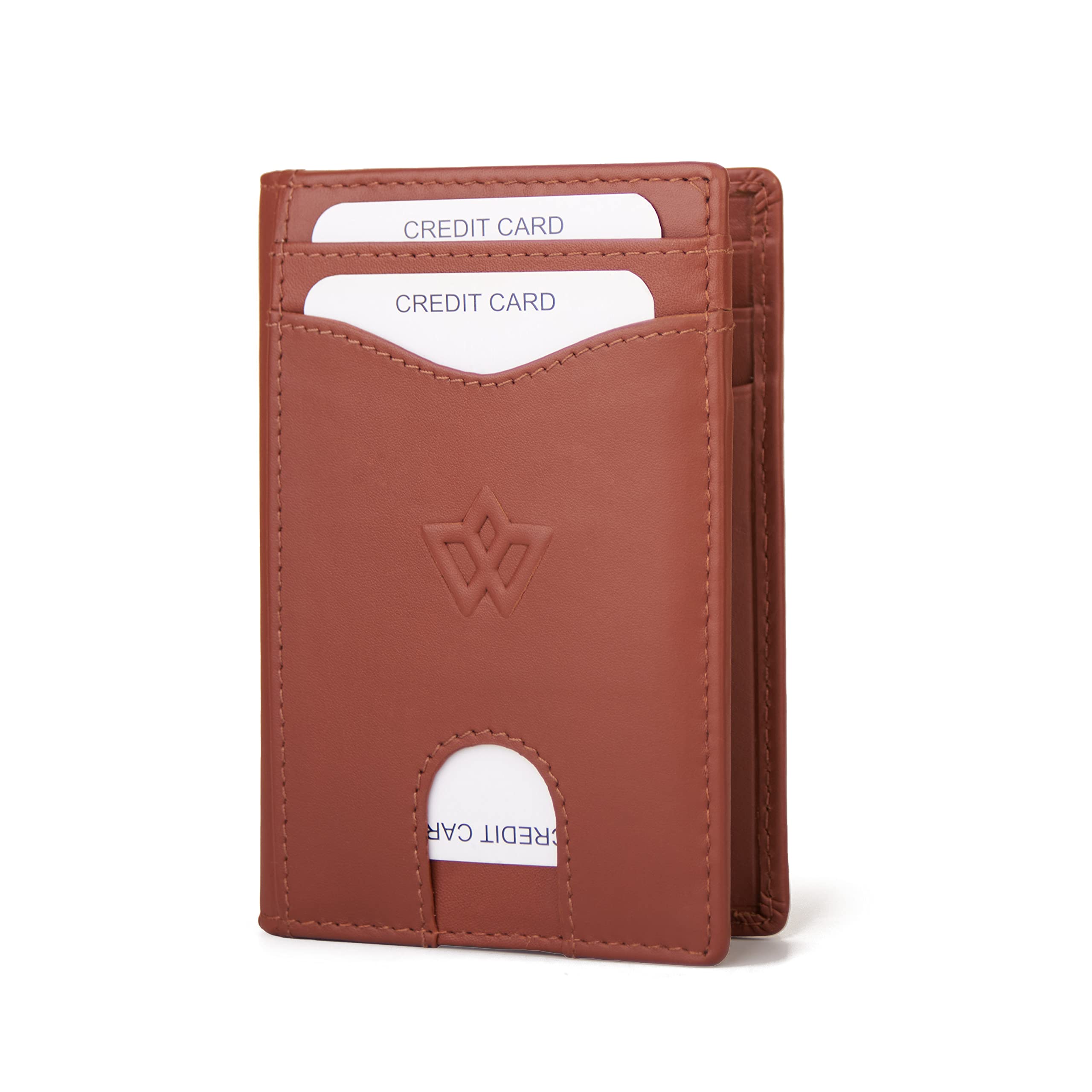 WASAMA RFID Card Holder - Slim Genuine Leather Card Holder for Men & Women, Credit Card Wallet Men, Stylish Card Holder Men, Compact & Secure Design, Perfect for Everyday Use