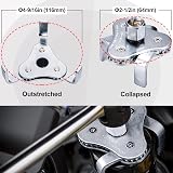 Toolwiz 2pcs Oil Filter Removal Tool 12" 3-Jaw Adjustable 64-115mm view 7