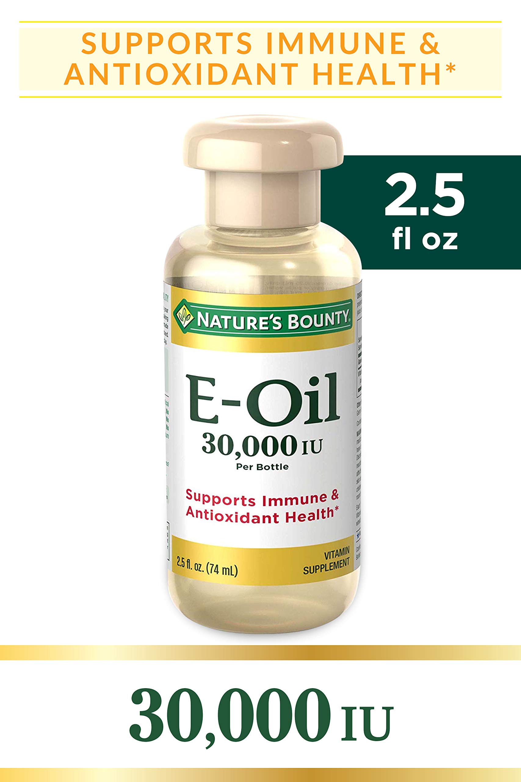 Nature’s Bounty Vitamin E Oil, Supports Immune & Antioxidant, 30,000IU