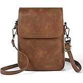 Fmeida Crossbody Bags for Women PU Leather Crossbody Purse RFID Blocking Phone Bag Small Purse