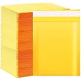 Kraft bubble mailers 6x9 Inch 200 Pack,Self-Sealing Paper Envelopes for Packaging,Strong Adhesion Envelope Mailers, Small Waterproof Cushioned Padded Shipping Bags Yellow #0