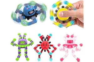 Qohuooi Transformable Fidget Spinner Toys for Kids & Adults,Stress Relief Sensory Toys, Fingertip Gyros for Birthday Gifts Pa