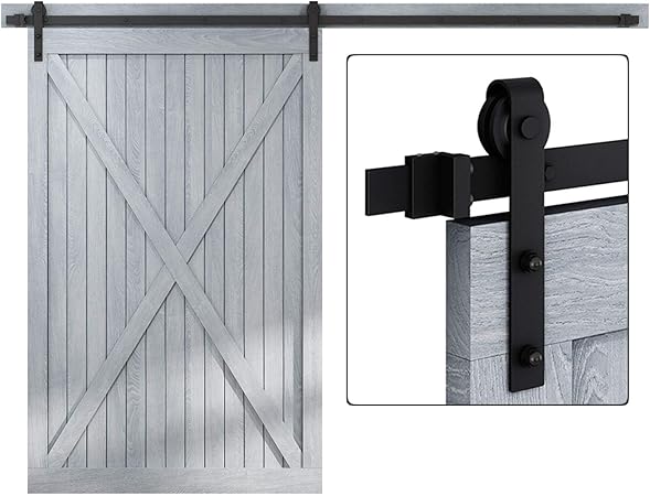 Amazon Com Easelife 10 Ft Heavy Duty Sliding Barn Door Hardware