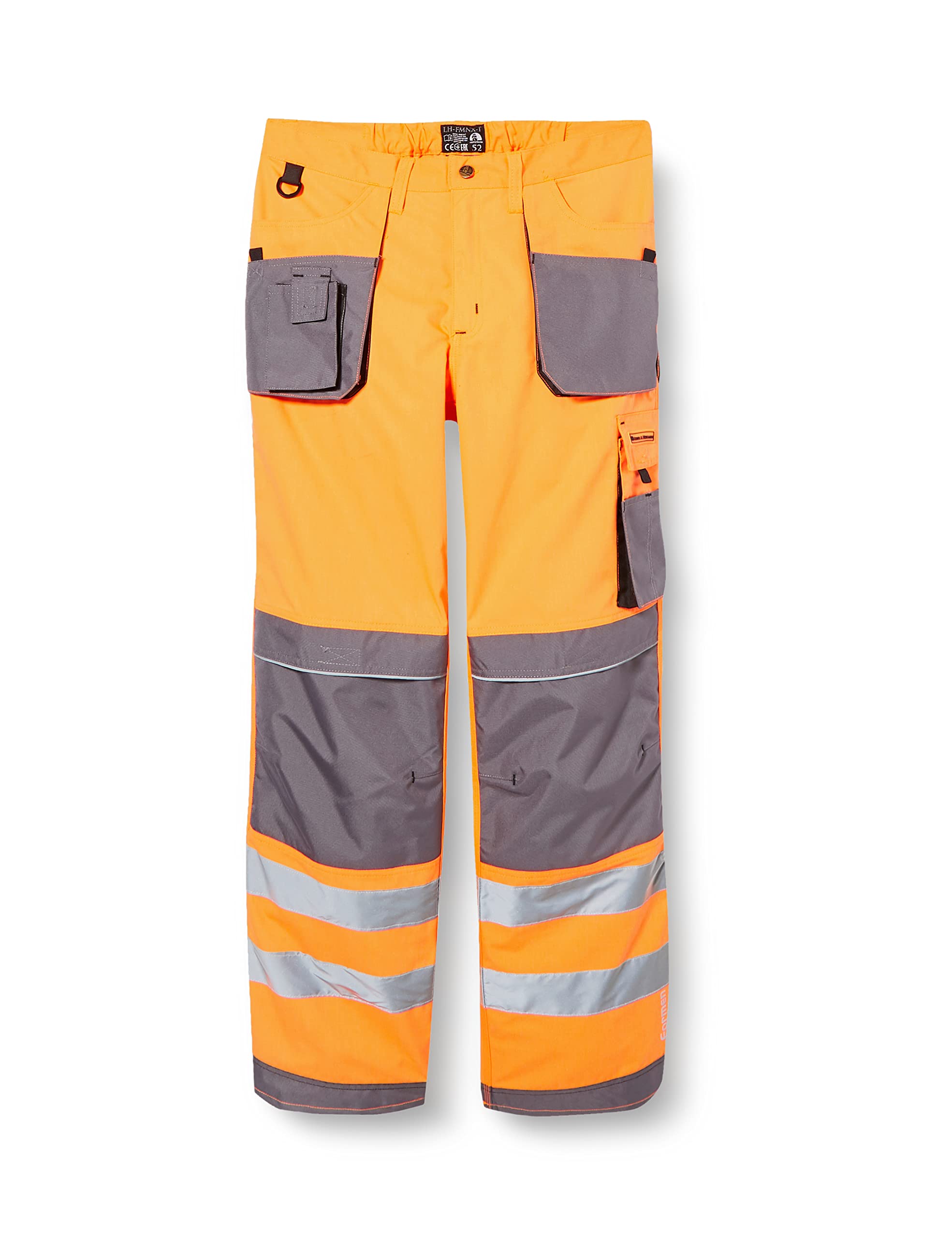 LEBER&HOLLMAN LH-FMNX-T_PSB50 Formen Protective Trousers, Orange-Grey-Black, 50 Size