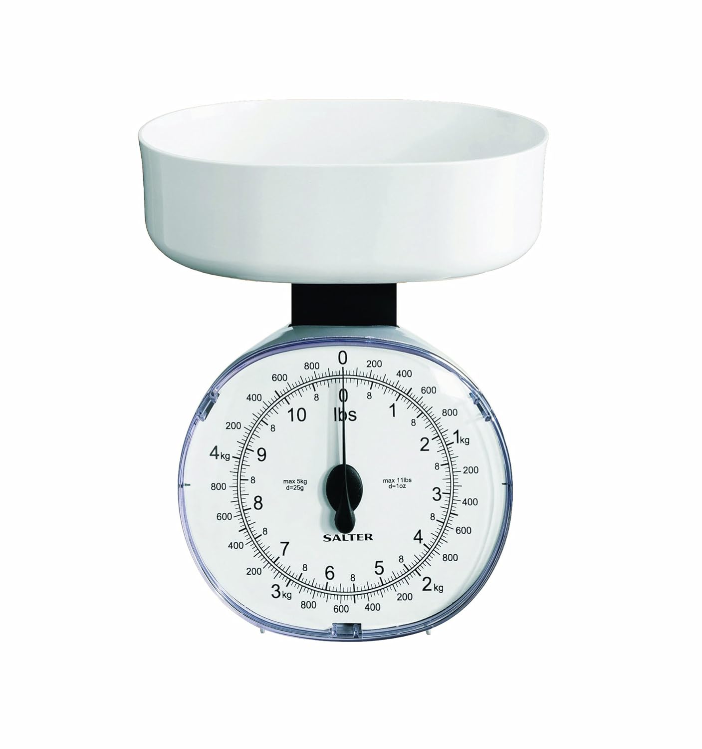 Salter Mechanical Kitchen Scale, White, Chrome, 21x13x17.5 cm Amazon.co.uk Kitchen & Home