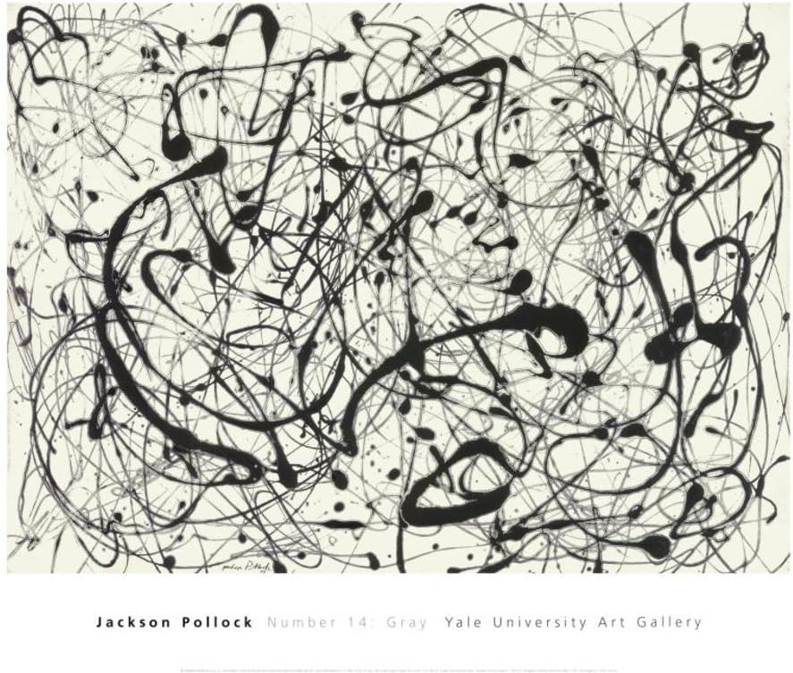 Bruce McGaw Number 14: Gray by Jackson Pollock 20.5"x28" Art Print Poster