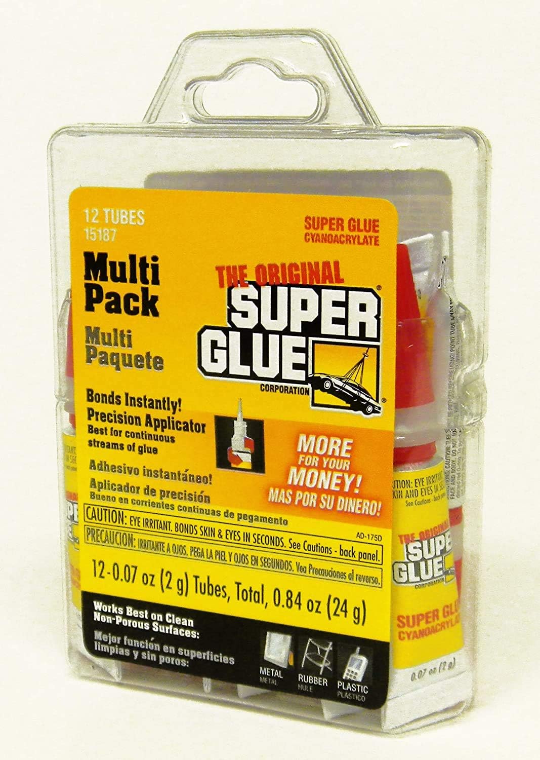 Super Glue 15187 , Clear- pack of 12: Home Improvement