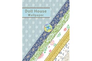 DOLLHOUSE WALLPAPER: FABULOUS CRAFT BOOK for TINY HOME MODELLING or SCRAPBOOKS | FOUR SETS of TWELVE PAPERS | CUT & PASTE PREMIUM PRINTS