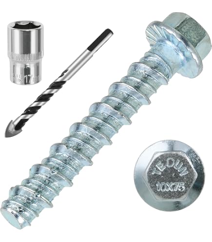 Red Head 3/4” X 4.5” Large Diameter Tapcon Anchors – Concrete Screws, 10-Pack