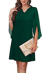 RUMIA Cocktail Dresses for Women Flutter 3/4 Sleeve