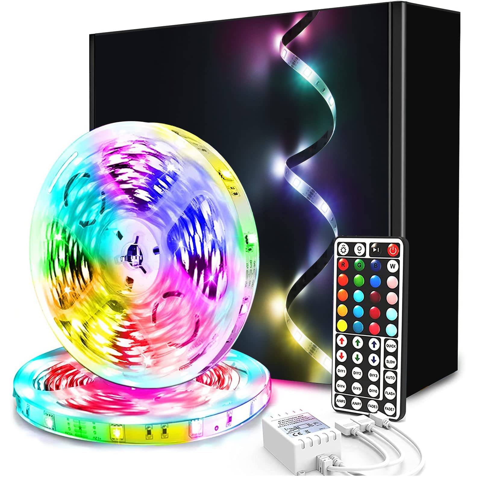 phopollo Led Strip Light, 30m Led Lights with 44 Keys Remote, Flexible RGB Colour Changing Light Strips for Bedroom, Party (15mx2) — image 1