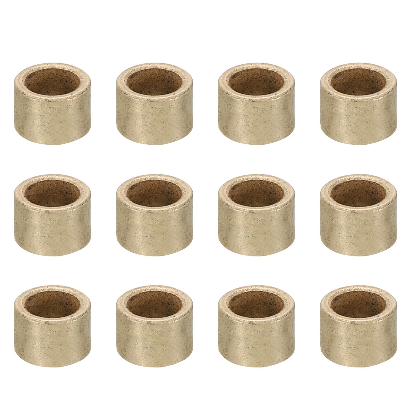 PATIKIL M5 Brass Spacers, 12 Pcs Metal Spacer Brass 5mm ID x 7mm OD x 4mm L Brass Spacers Screw Standoff for 1/5 Inch or M5 Screw
