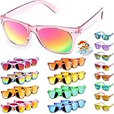 nylytek 24 Pack Kids Sunglasses Bulk Party Favors - Goodie Bags Stuffers for Children Age 3-8,Boy Girl Neon Glasses with UV400 Protection,Birthday Classroom Graduation Gift,Pool Beach Party Supplies